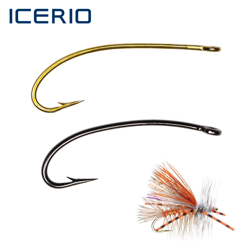 Fishing Hook Size - ICERIO 100PCS 3X Gambo Lungo Curva