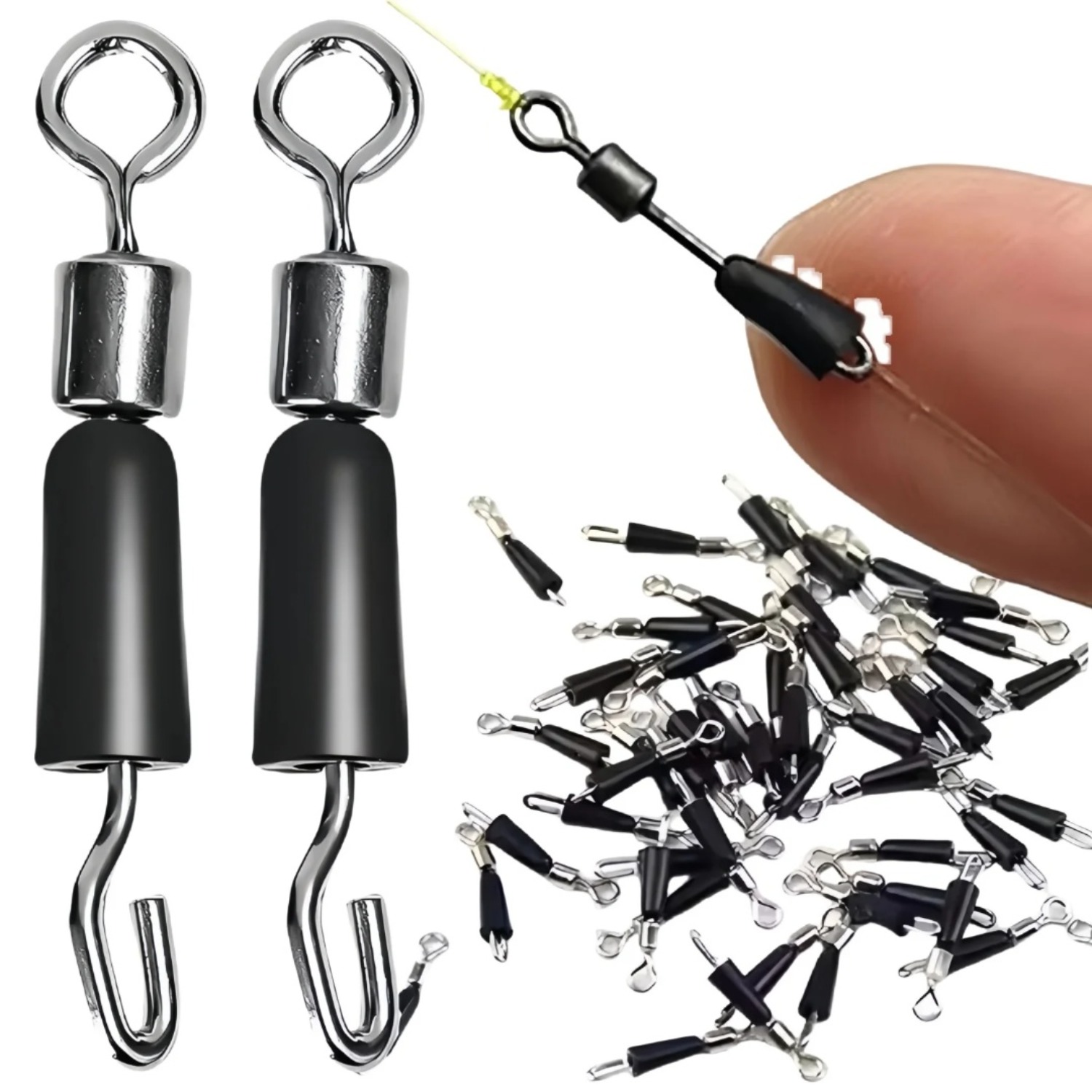 Fishing Hook Jig - 50 Pezzi Girelle a Sgancio Rapido
