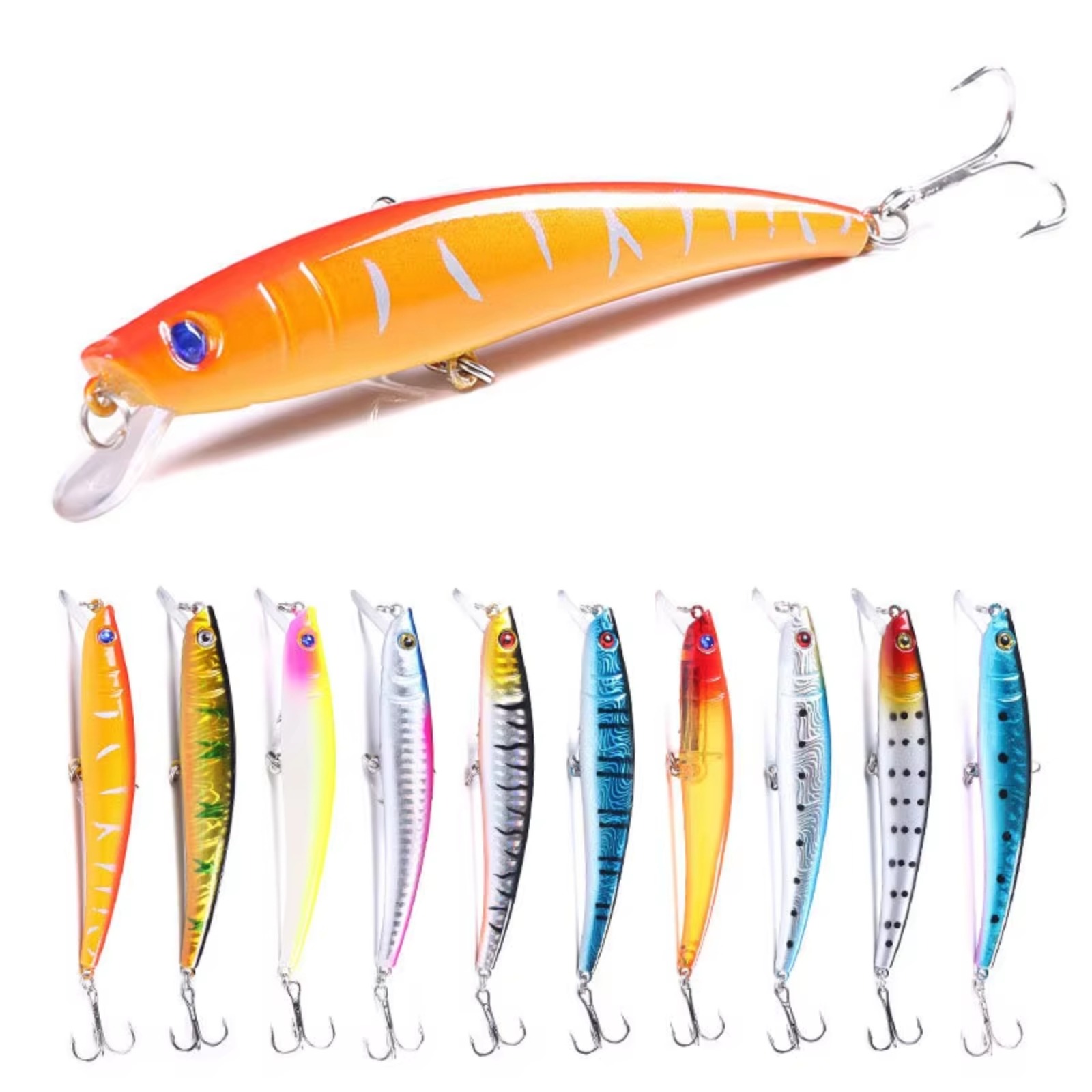 Fishing Hook Treble - Esca Artificiale Minnow 110mm 13g, Esca