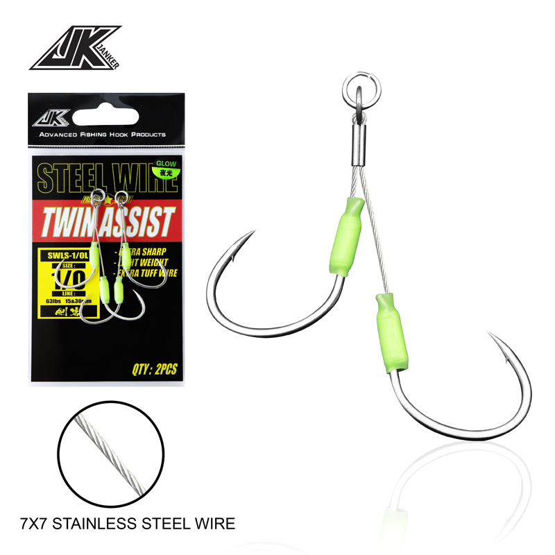 Fishing Hook Barbless - JK 3PACK Gancio da jigging resistente