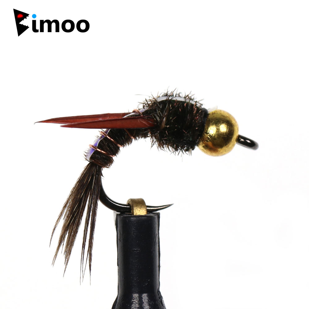 Fishing Hook Barbless - Bimoo 8 pz Ottone Beadhead Evil