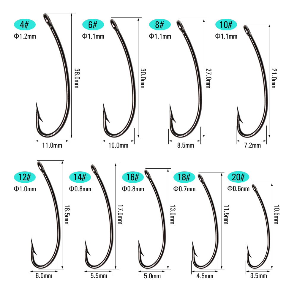 ICERIO 100PCS 3X Gambo Lungo C - Fishing Hook Size recensione e prezzo