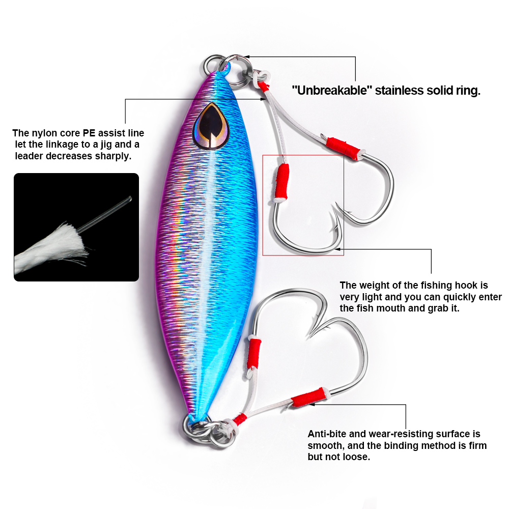 PROBEROS 2 pezzi Jigging Doppi - Fishing Hook Barbless recensione e prezzo
