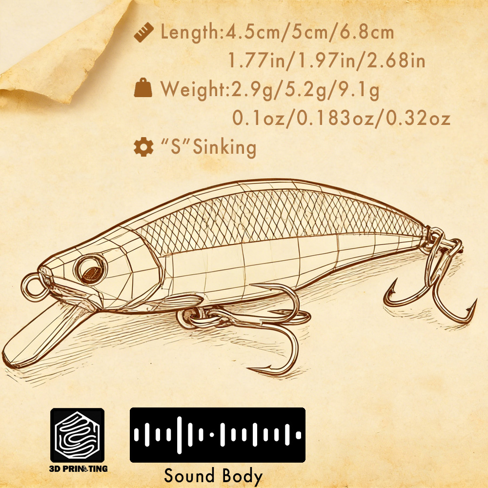 B&U Modello di Trota Esca Dura - Fishing Hook Treble recensione e prezzo