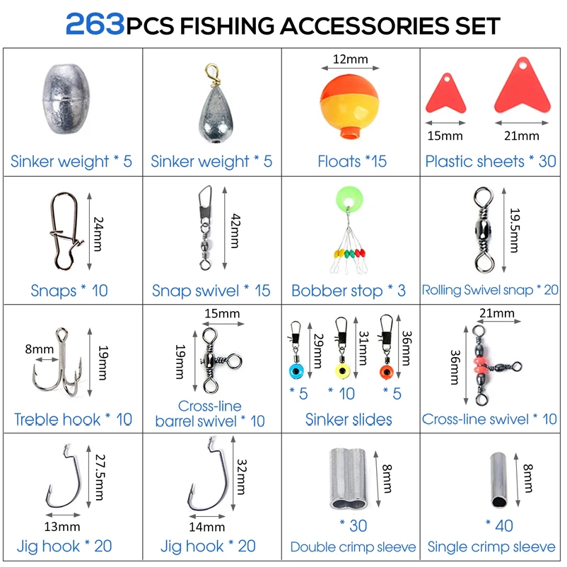 263 pezzi Set di accessori per - Fishing Hook Jig recensione e prezzo