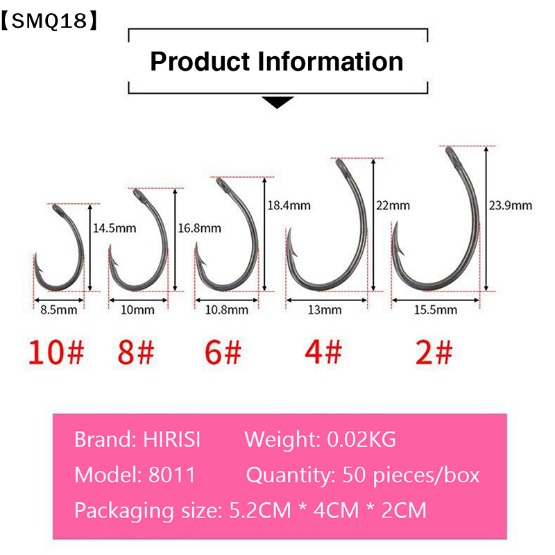 Hirisi 50 pezzi Ganci in scato - Fishing Hook Box recensione e prezzo