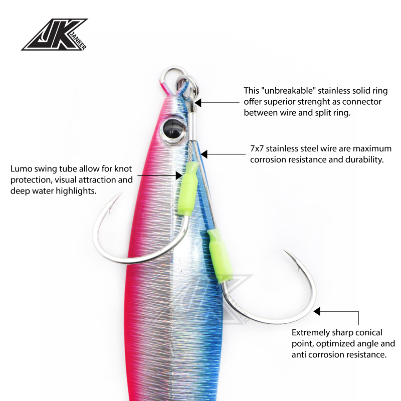 JK 3PACK Gancio da jigging res - Fishing Hook Barbless recensione e prezzo