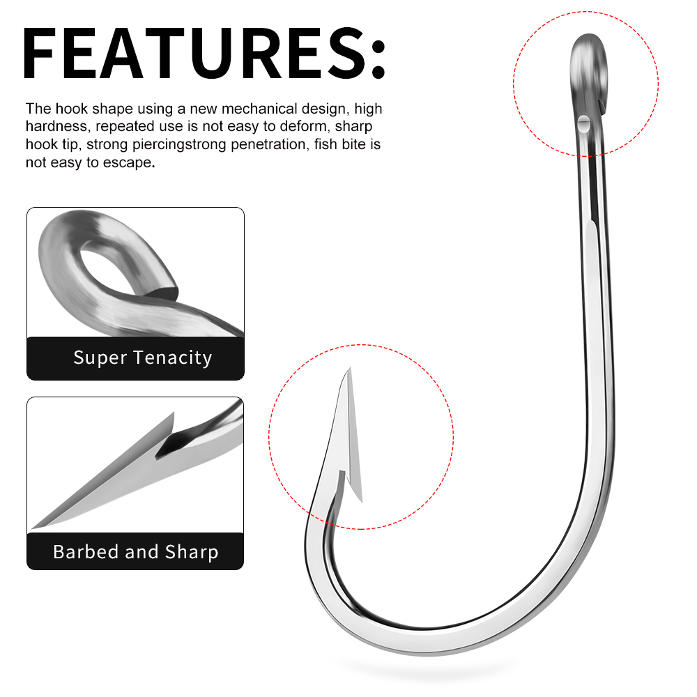 PROBEROS 5 ganci in acciaio in - Fishing Hook Circle recensione e prezzo