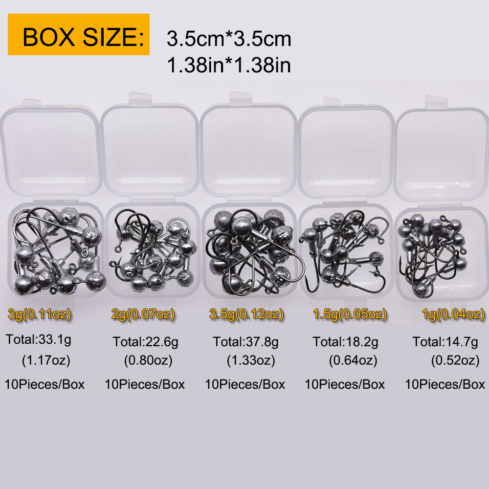 MrLurion 3 scatole di jig head - Fishing Hook Assortment recensione e prezzo