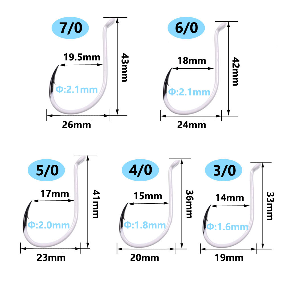 25 pz/scatola Luminoso In Acci - Fishing Hook Offset recensione e prezzo