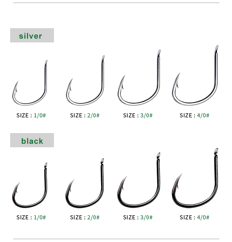 PROBEROS 50 pezzi 1/0 # -4/0 # - Fishing Hook Offset recensione e prezzo